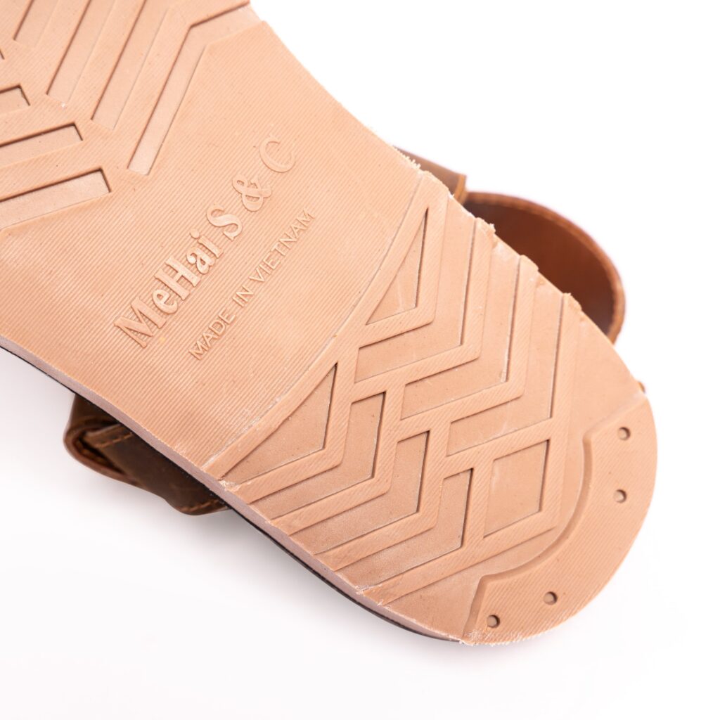 real leather sandals MH01 litght brown Mehai