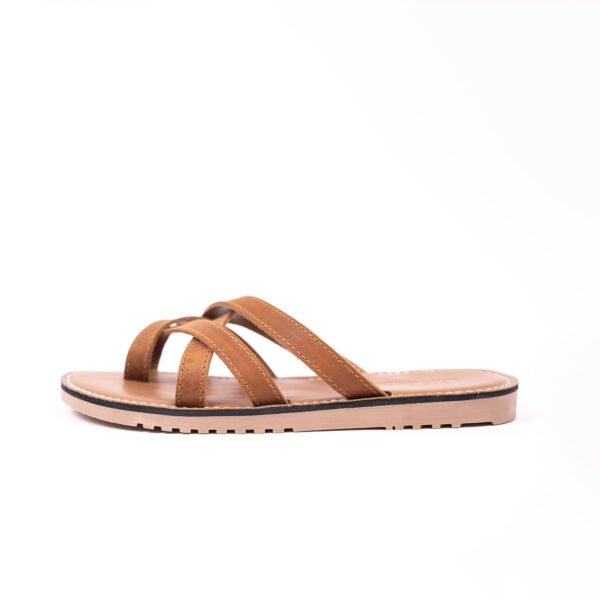 Slipper Real Leather Mehai MH02 Ligth Brown