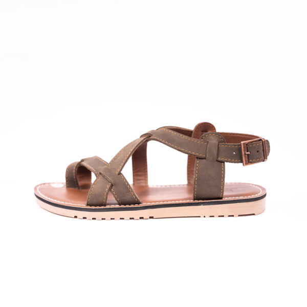 Sandals Real Leather Mehai MH03 DARK BROWN