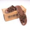 Slipper Real Leather Mehai MH02 Dark Brown