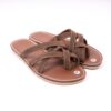 Slipper Real Leather Mehai MH02 Dark Brown