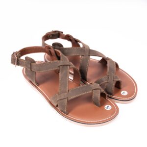 Sandals Real Leather Mehai MH03 DARK BROWN