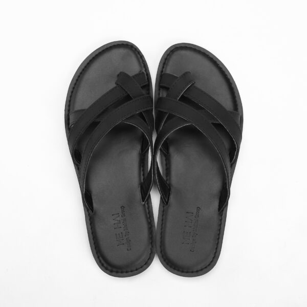 Slipper Real Leather Mehai MH02 black