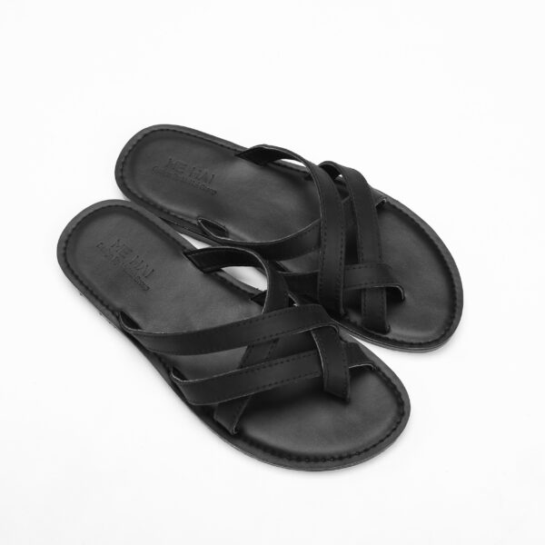 Slipper Real Leather Mehai MH02 black