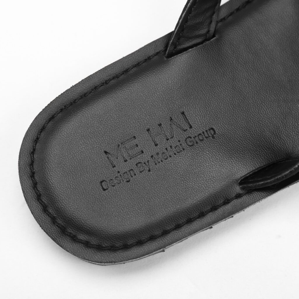 Slipper Real Leather Mehai MH02 black